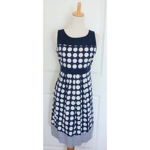 Motherhood Maternity Polka Dot Dress BLUE Small